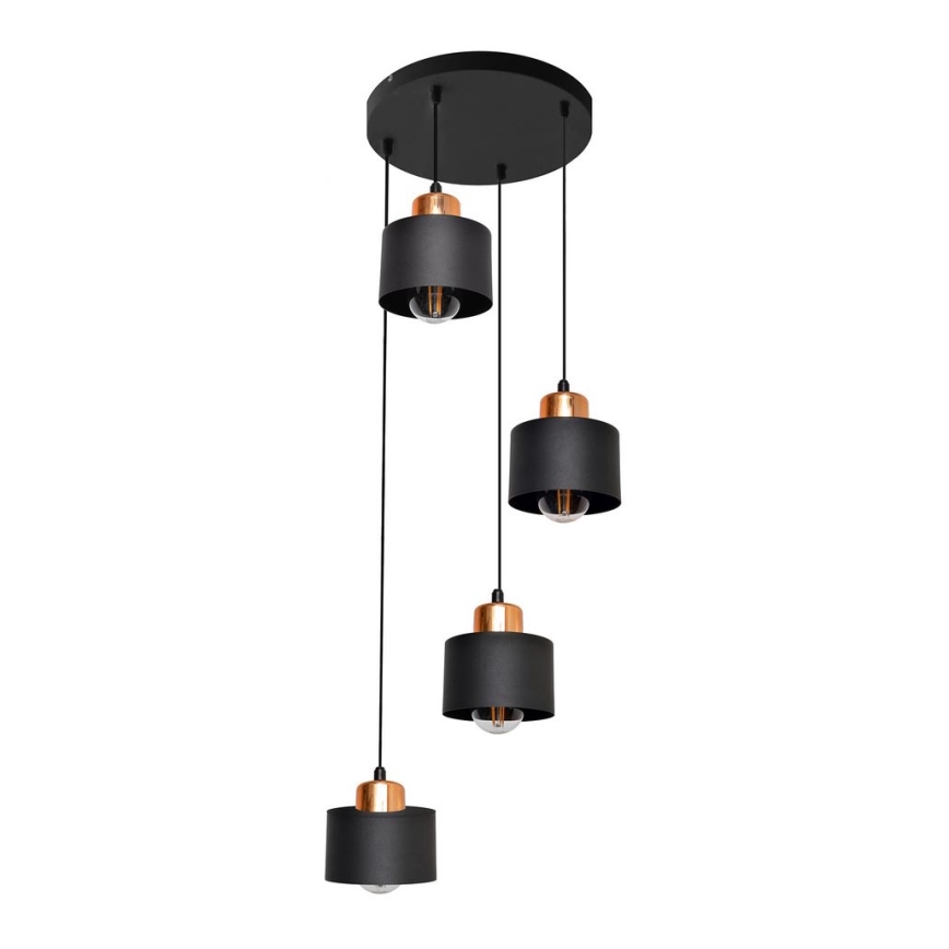 Luster na sajli EDISON 4xE27/15W/230V