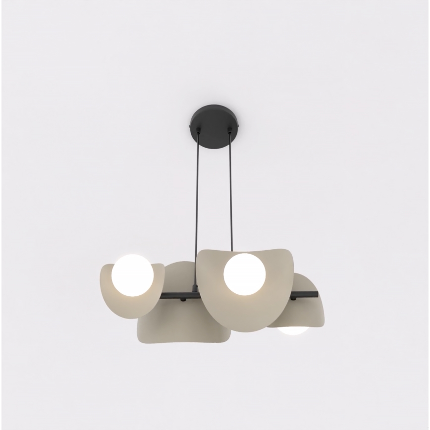 Luster na sajli ELEMENTI 4xG9/8W/230V bež