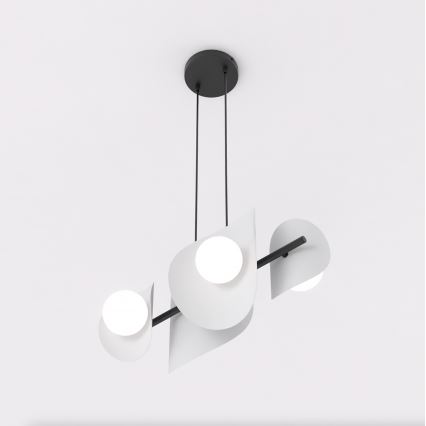 Luster na sajli ELEMENTI 4xG9/8W/230V siva