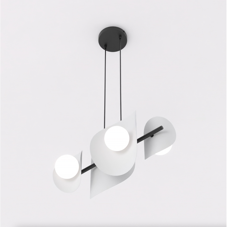 Luster na sajli ELEMENTI 4xG9/8W/230V siva