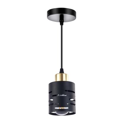 Luster na sajli ELEN 1xE27/35W/230V crna/zlatna