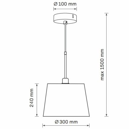 Luster na sajli ELENA 1xE27/20W/230V bijela
