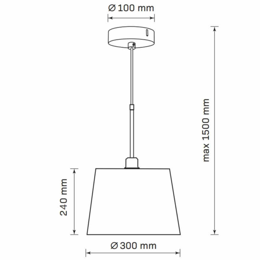 Luster na sajli ELENA 1xE27/20W/230V crna