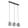 Luster na sajli ELENA 3xG9/6W/230V crna/dimno-siva