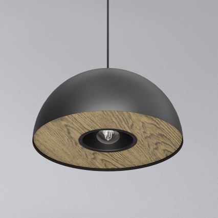 Luster na sajli ELGUND 1xE27/15W/230V pr. 35 cm crna
