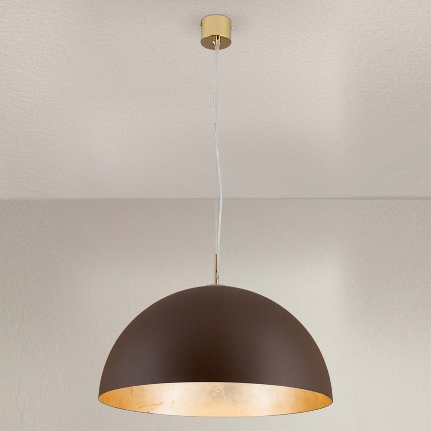 Luster na sajli ELIANO 1xE27/60W/230V pr. 50 cm smeđa/zlatna