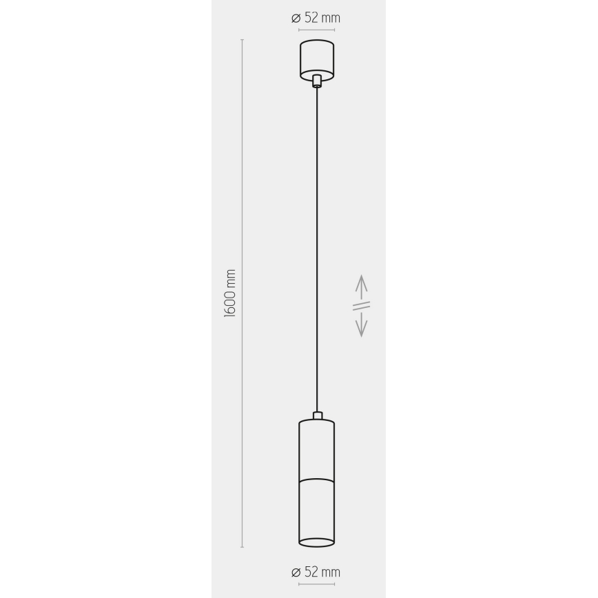 Luster na sajli ELIT 1xGU10/10W/230V crna