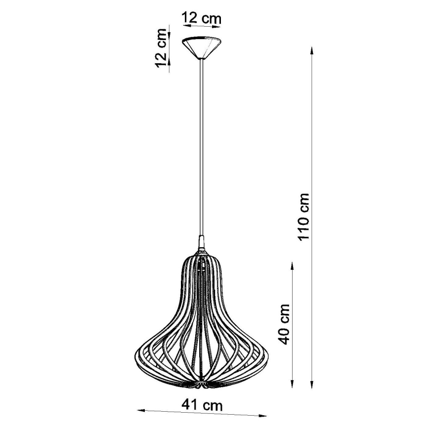 Luster na sajli ELZA 1xE27/60W/230V
