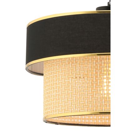 Luster na sajli ERO 1xE27/60W/230V crna/bež