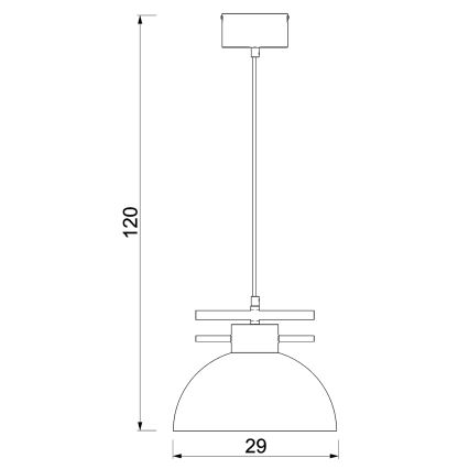 Luster na sajli ESTATE 1xE27/15W/230V crna