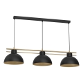 Luster na sajli ESTATE 3xE27/15W/230V crna