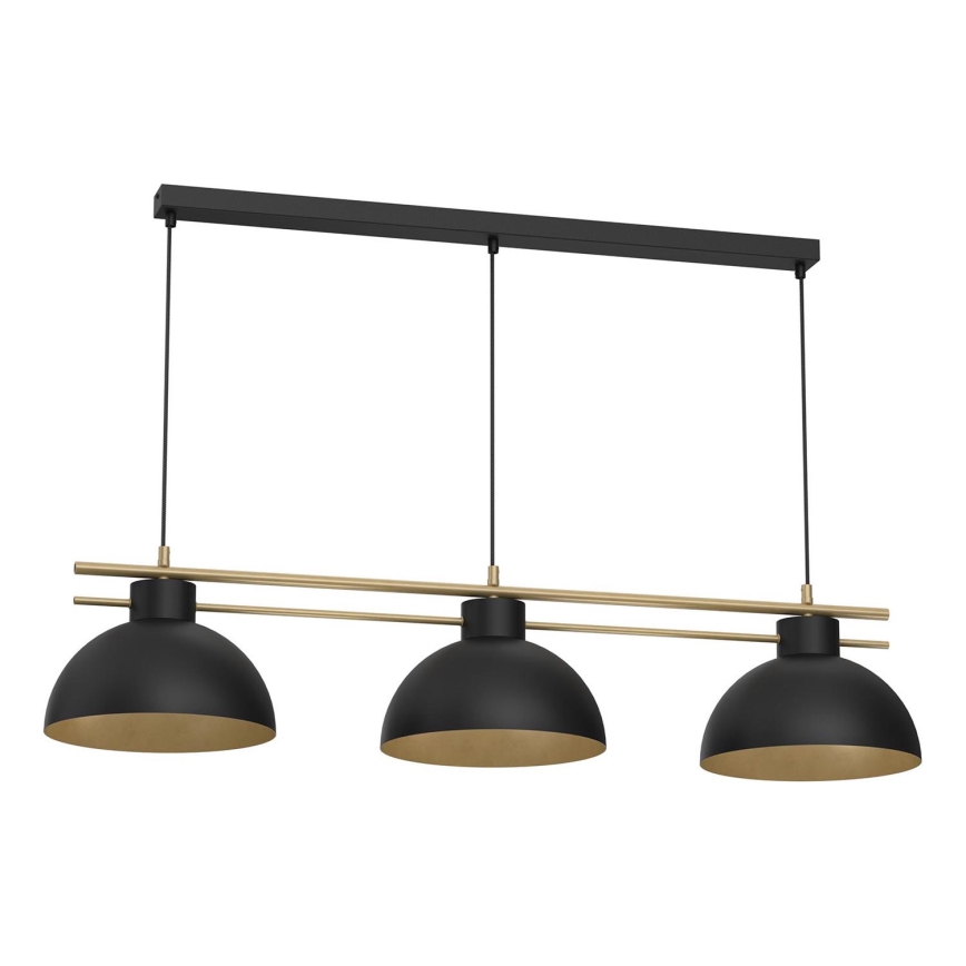 Luster na sajli ESTATE 3xE27/15W/230V crna