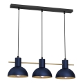 Luster na sajli ESTATE MINI 3xE27/15W/230V plava