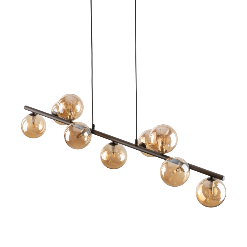 Luster na sajli ESTERA 9xG9/6W/230V smeđa/dimna bež