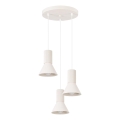 Luster na sajli ESTRIA 3xE14/10W/230V Ø 30 cm krem