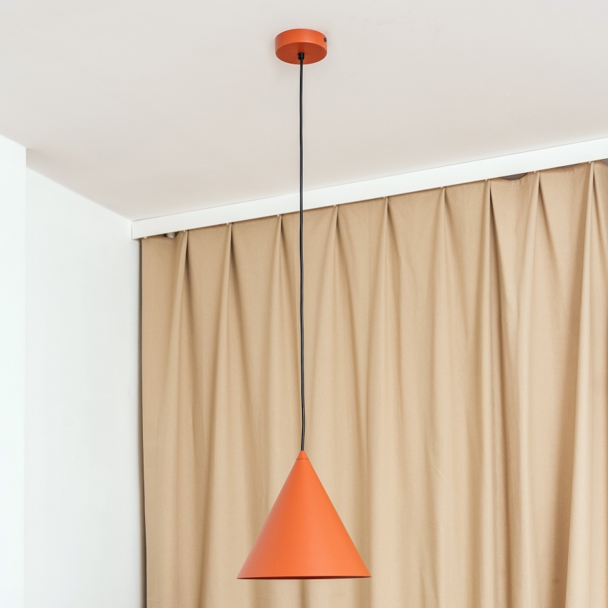 Luster na sajli ETNA II 1xE27/15W/230V, promjer 25 cm, u narančastoj boji