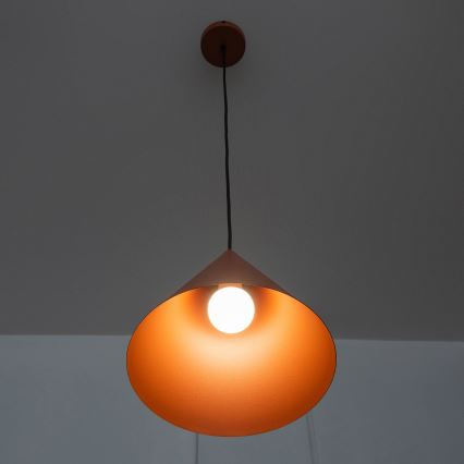 Luster na sajli ETNA II 1xE27/15W/230V, promjer 25 cm, u narančastoj boji