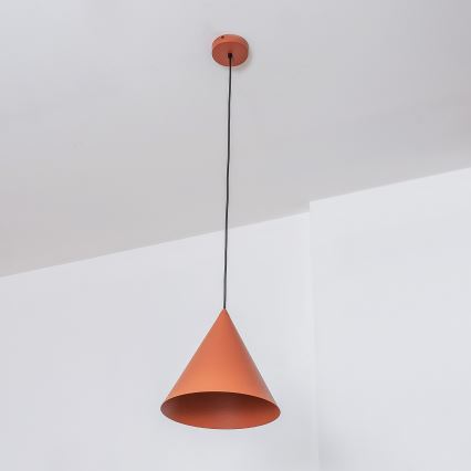 Luster na sajli ETNA II 1xE27/15W/230V, promjer 25 cm, u narančastoj boji