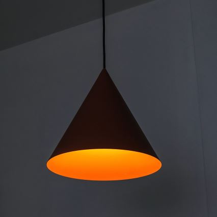 Luster na sajli ETNA II 1xE27/15W/230V, promjer 25 cm, u narančastoj boji