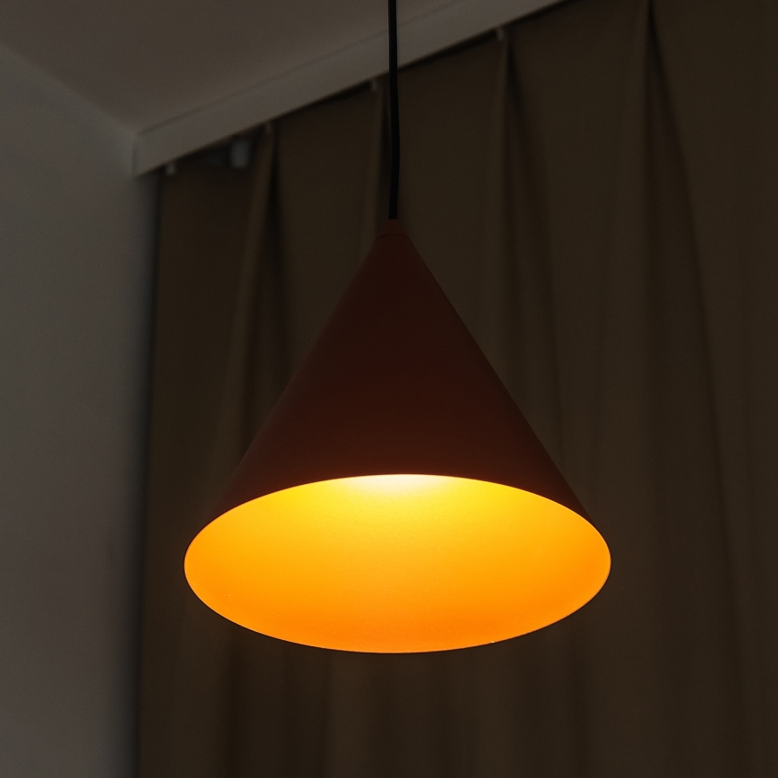 Luster na sajli ETNA II 1xE27/15W/230V, promjer 25 cm, u narančastoj boji