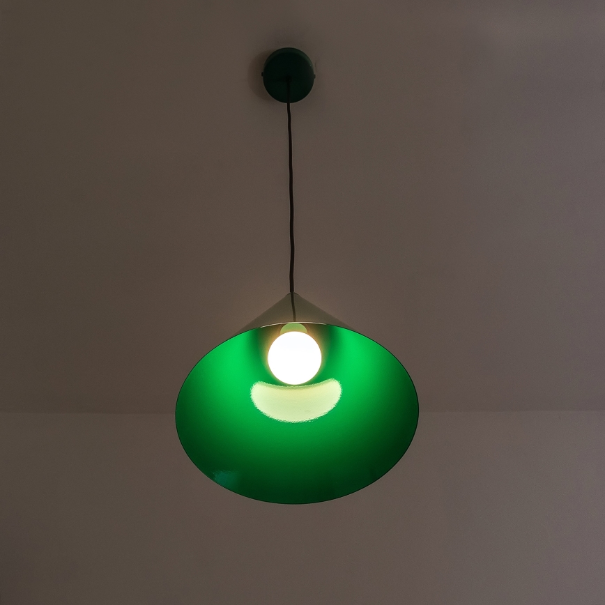 Luster na sajli ETNA II 1xE27/15W/230V, promjer 25 cm, zelene boje