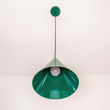 Luster na sajli ETNA II 1xE27/15W/230V, promjer 25 cm, zelene boje