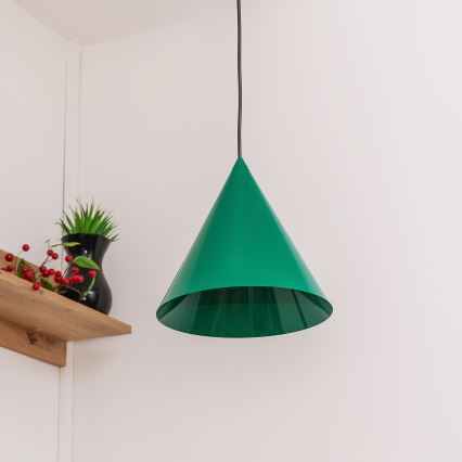 Luster na sajli ETNA II 1xE27/15W/230V, promjer 25 cm, zelene boje