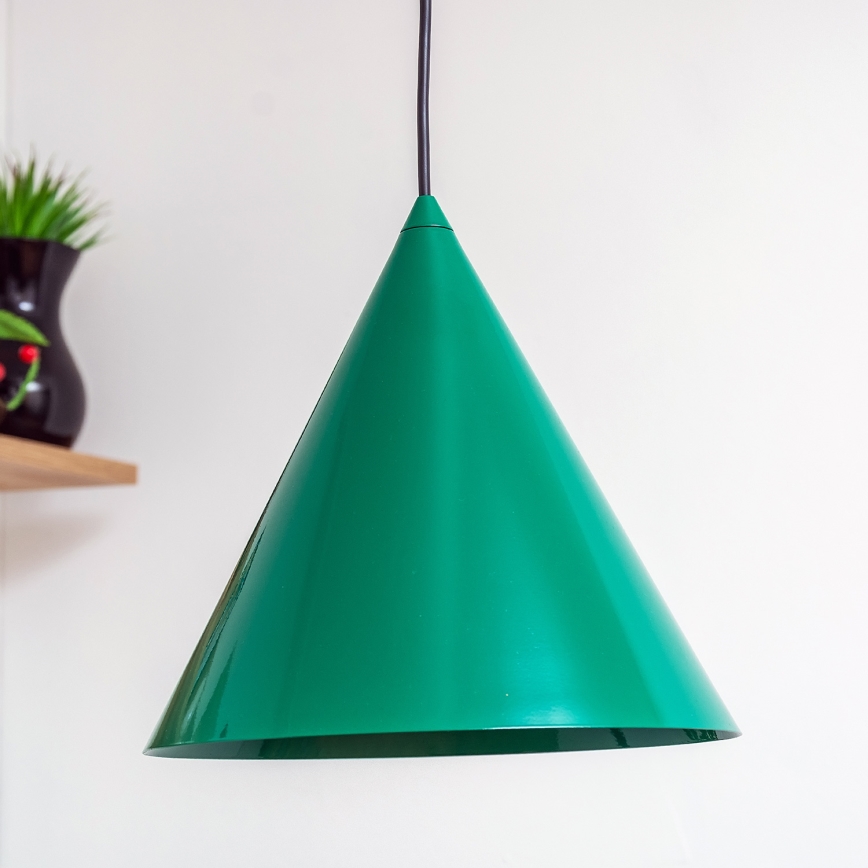 Luster na sajli ETNA II 1xE27/15W/230V, promjer 25 cm, zelene boje