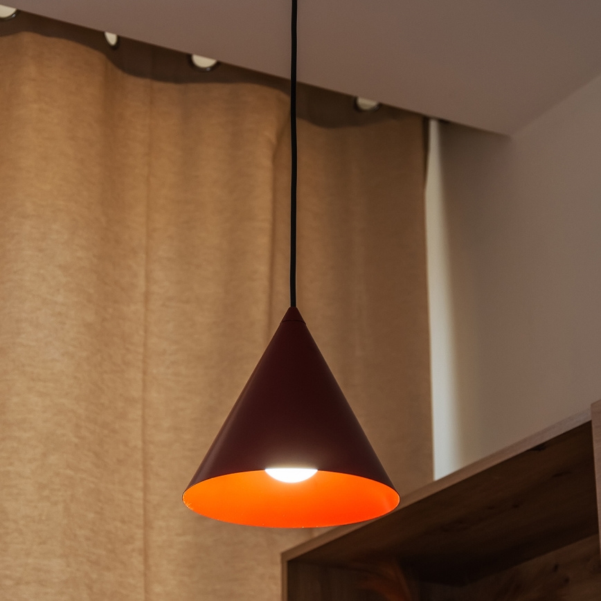 Luster na sajli ETNA II 1xE27/15W/230V Ø 18,5 cm crvena