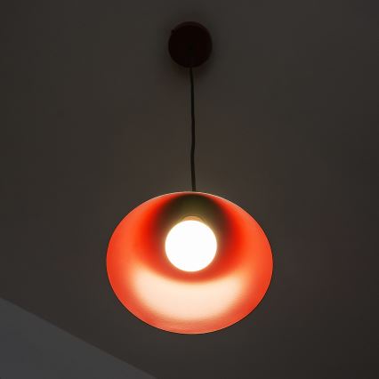 Luster na sajli ETNA II 1xE27/15W/230V Ø 18,5 cm crvena