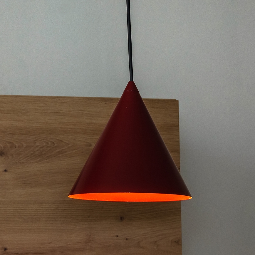 Luster na sajli ETNA II 1xE27/15W/230V Ø 18,5 cm crvena