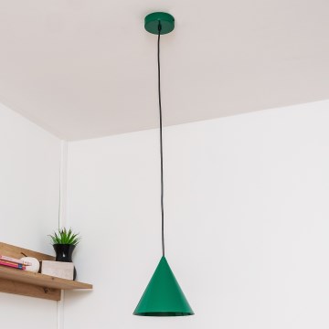 Luster na sajli ETNA II 1xE27/15W/230V Ø 18,5 cm, zelene boje