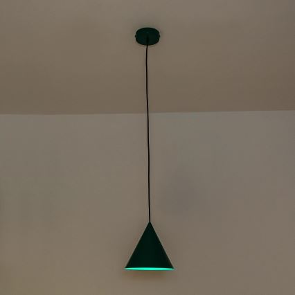 Luster na sajli ETNA II 1xE27/15W/230V Ø 18,5 cm, zelene boje