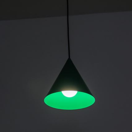 Luster na sajli ETNA II 1xE27/15W/230V Ø 18,5 cm, zelene boje