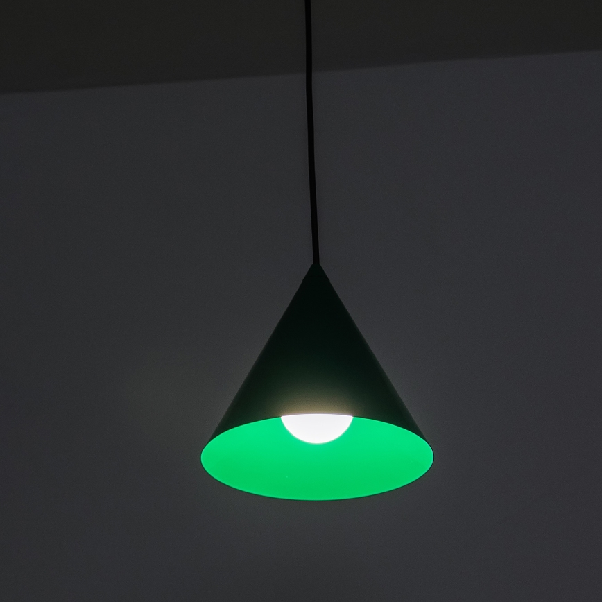 Luster na sajli ETNA II 1xE27/15W/230V Ø 18,5 cm, zelene boje