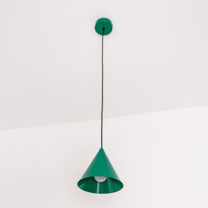 Luster na sajli ETNA II 1xE27/15W/230V Ø 18,5 cm, zelene boje
