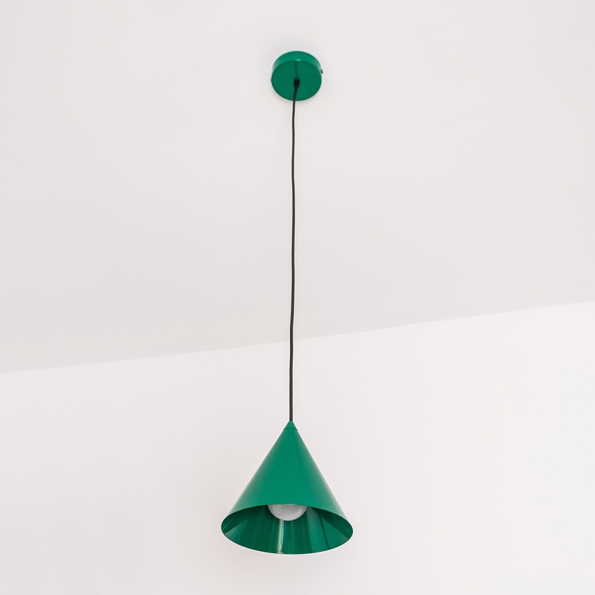 Luster na sajli ETNA II 1xE27/15W/230V Ø 18,5 cm, zelene boje