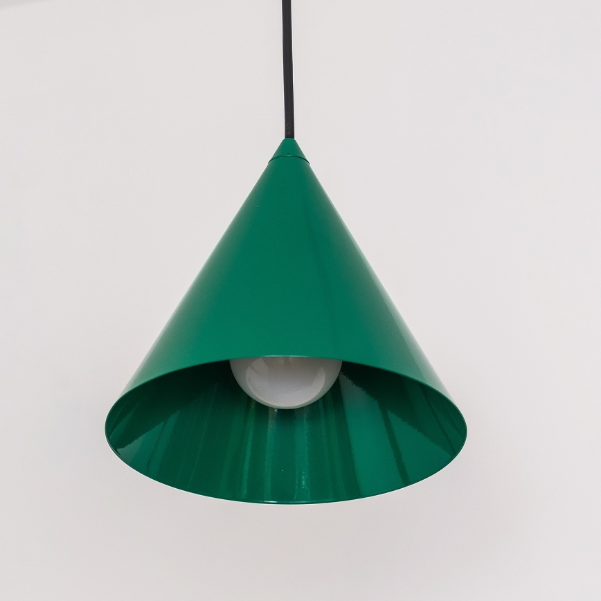 Luster na sajli ETNA II 1xE27/15W/230V Ø 18,5 cm, zelene boje
