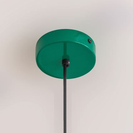Luster na sajli ETNA II 1xE27/15W/230V Ø 18,5 cm, zelene boje