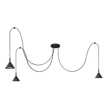 Luster na sajli ETNA LONG 3xGX53/10W/230V pauk crna