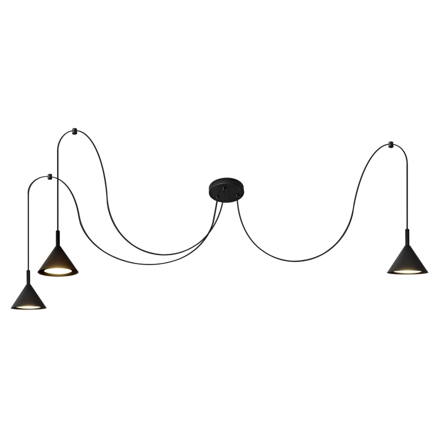 Luster na sajli ETNA LONG 3xGX53/10W/230V pauk crna