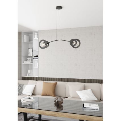 Luster na sajli EUFORIA 2xE27/15W/230V crna