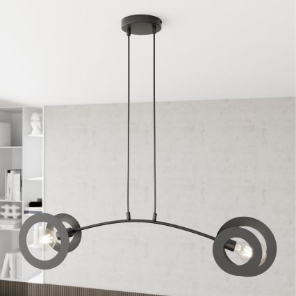 Luster na sajli EUFORIA 2xE27/15W/230V crna