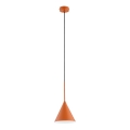 Luster na sajli FABO 1xE27/15W/230V bakrena