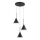 Luster na sajli FABO 3xE14/10W/230V crna
