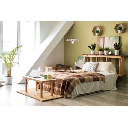 Luster na sajli FALCO 1xE27/60W/230V pr. 30 cm bež