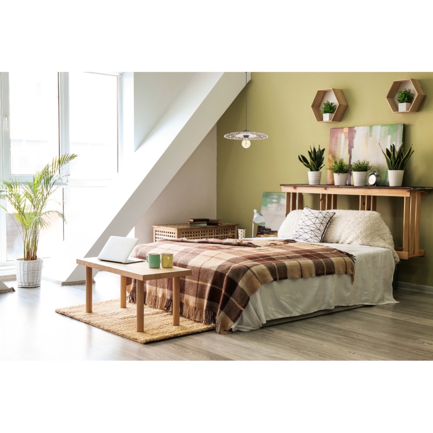 Luster na sajli FALCO 1xE27/60W/230V pr. 30 cm bež