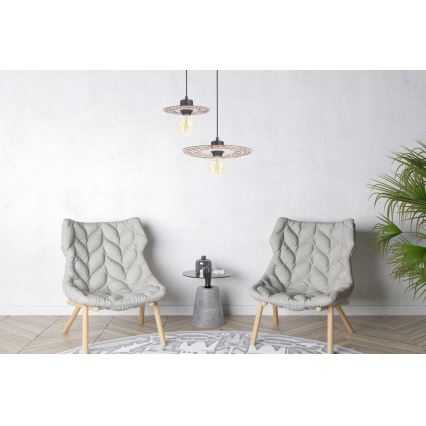 Luster na sajli FALCO 1xE27/60W/230V pr. 30 cm bež