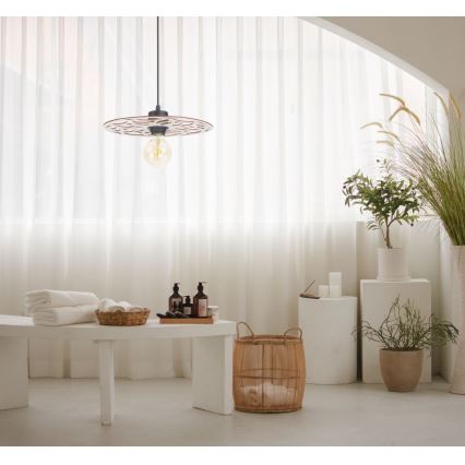 Luster na sajli FALCO 1xE27/60W/230V pr. 30 cm bež