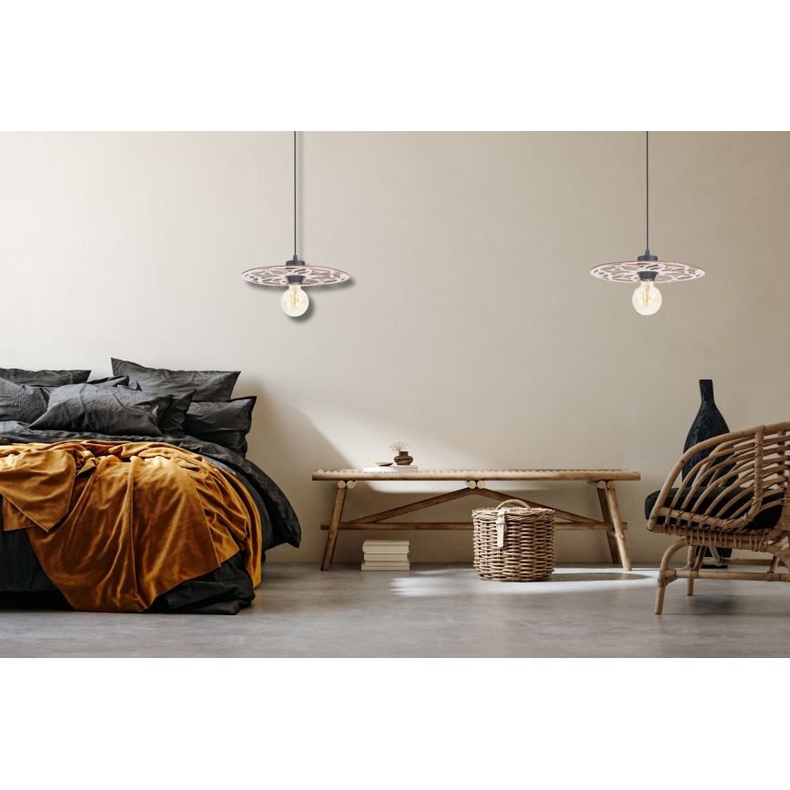 Luster na sajli FALCO 1xE27/60W/230V pr. 30 cm bež